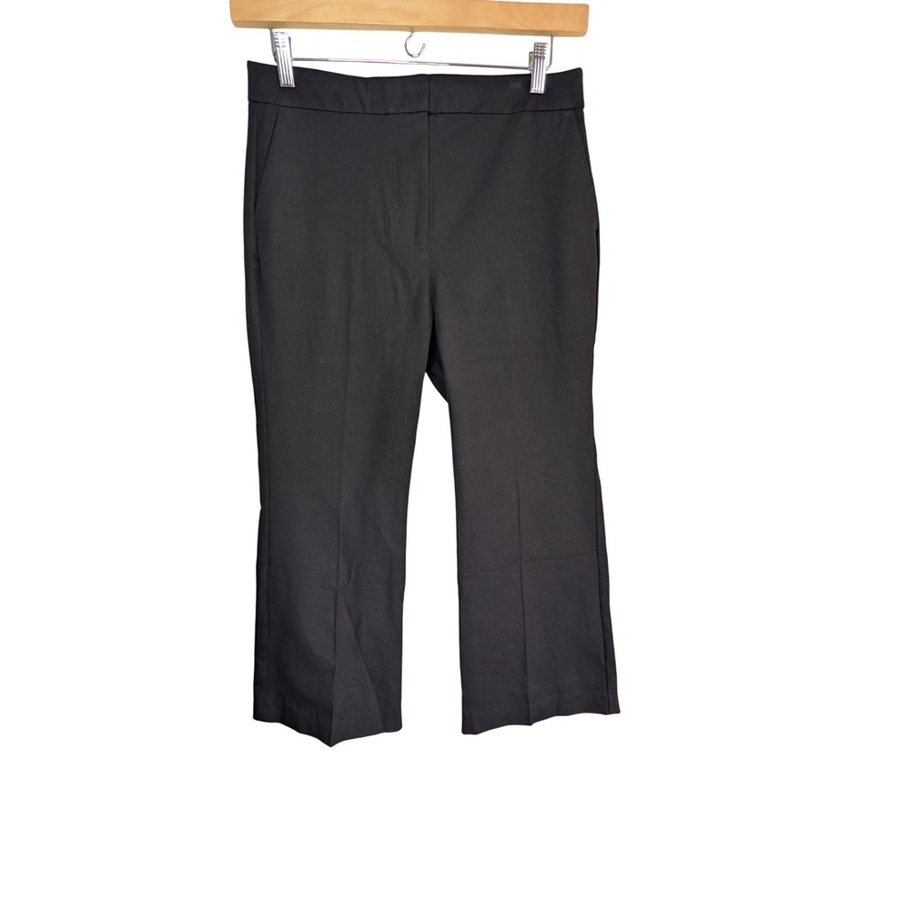 Boden Black Flare Trousers Womens US 10P UK 14P Flare Tro R0 1900 Viscose Cotton